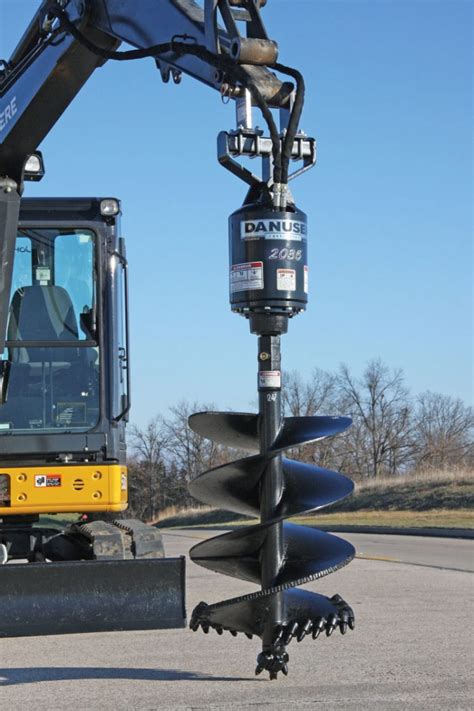 auger attachment for mini excavators